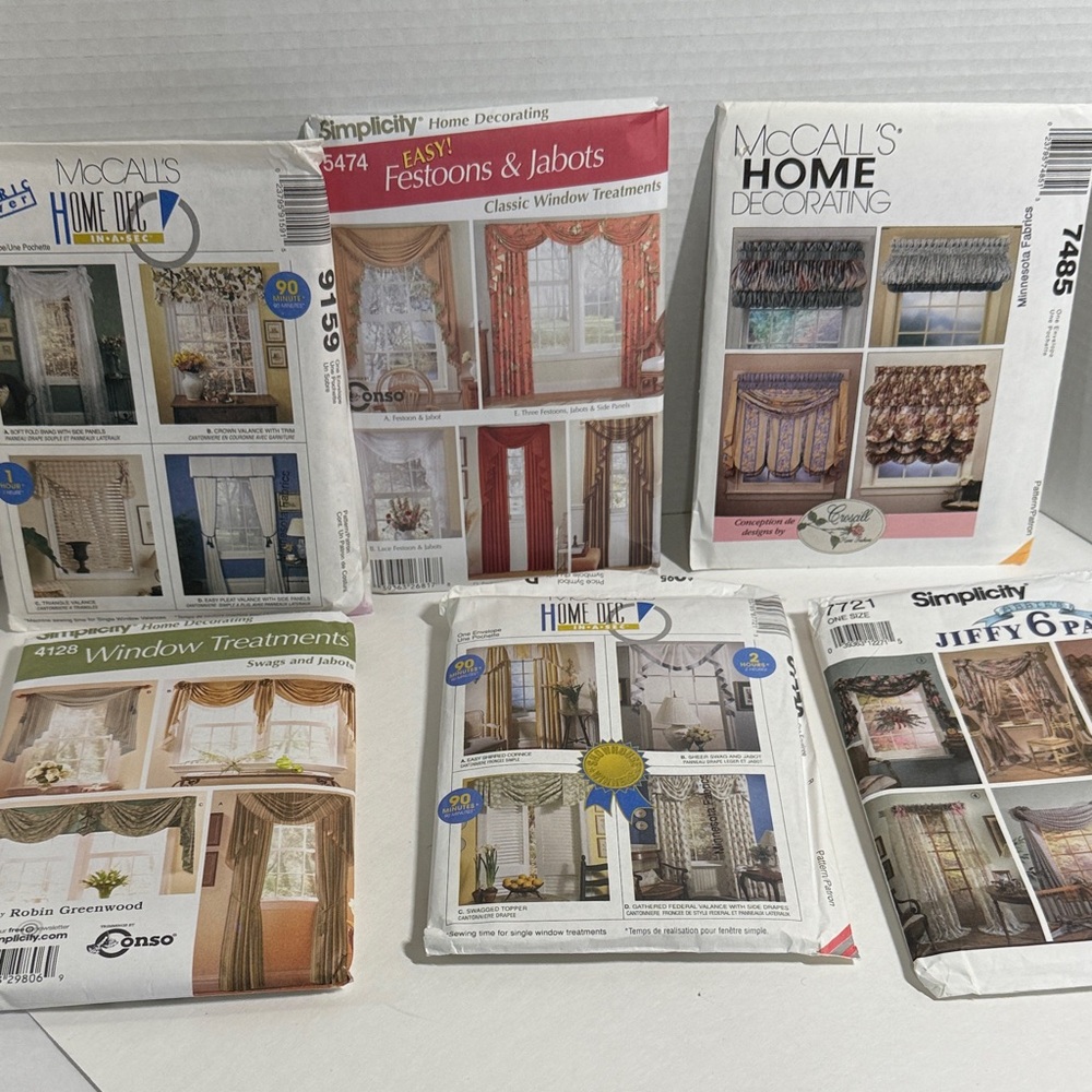 Six New window treatment patterns